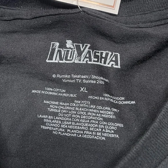 InuYasha Anime T Shirt 2009 Black White - Picture 7 of 8